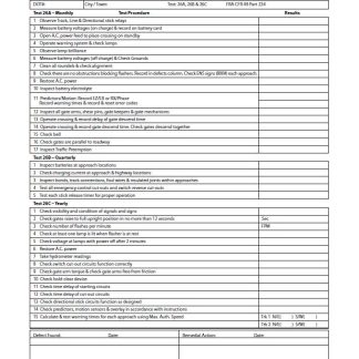 CS-26 Test Of Grade Crossing Warning Systems