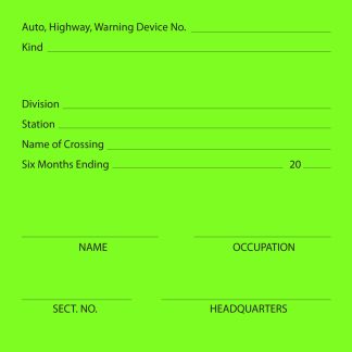 Record of Test Booklet