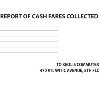 2632 Conductors Report of Cash Fares Collected Envelope