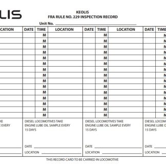 MAP 101 - Inspection Record