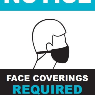 Face Coverings Required (Hi-Tack Sticker)