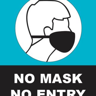 No Mask - No Entry (Removable Sticker)